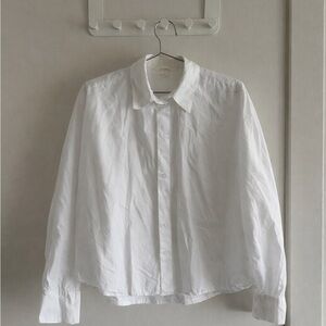 Cropped Poplin White Shirt